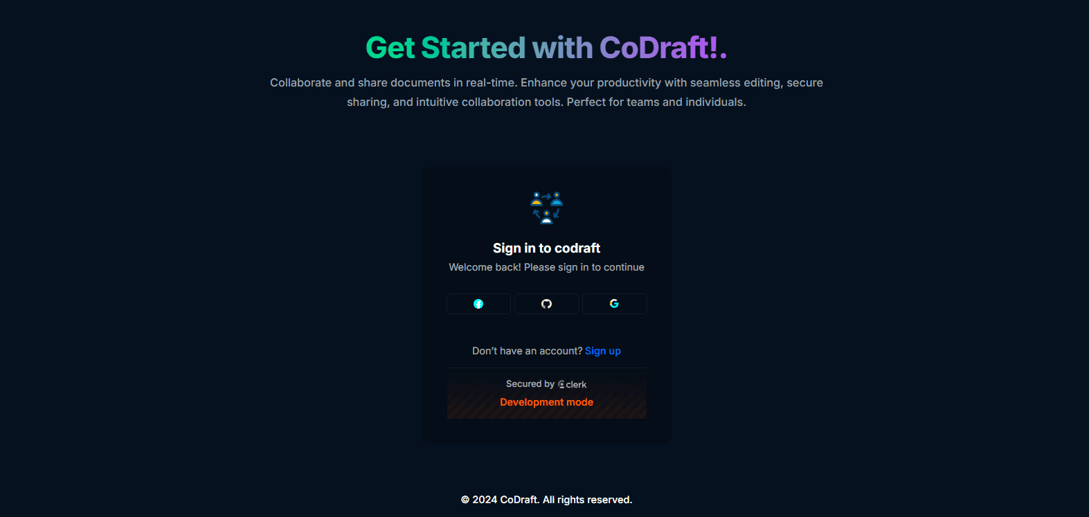 Project preview: Codraft — Real-time collaboration and document editing