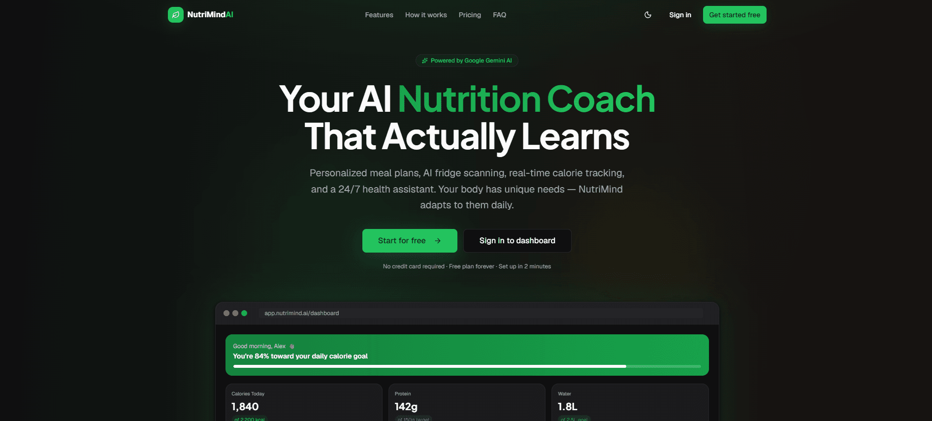 Project preview: NutriMind AI — Personalized AI nutrition & wellness platform