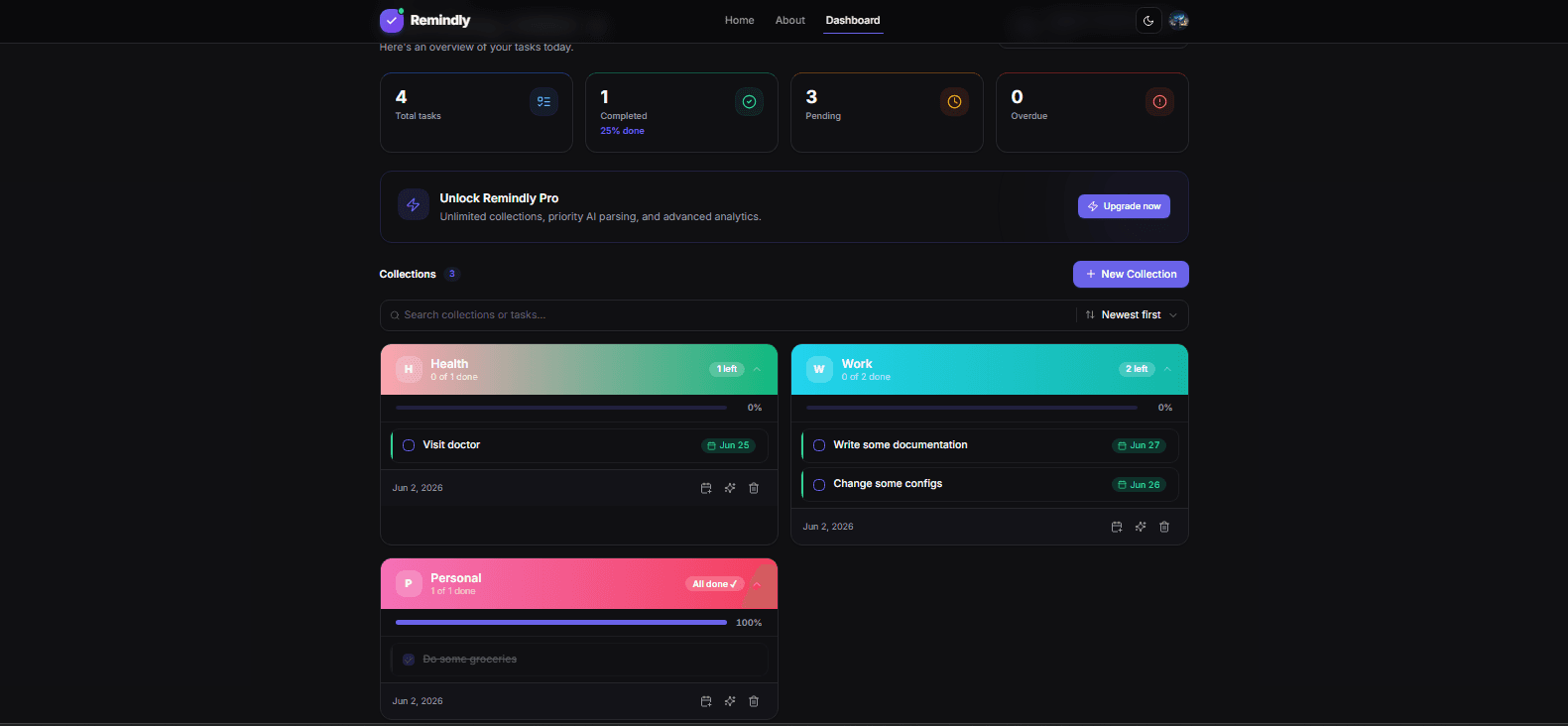 Project preview: Remindly – Smart AI Task & Reminder App to Organize Your Life ⏰📝✅
