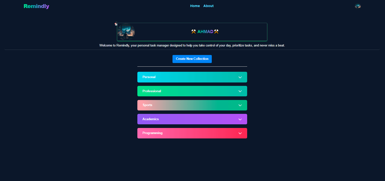 Project preview: Remidly – Smart Task & Reminder App to Organize Your Life ⏰📝✅