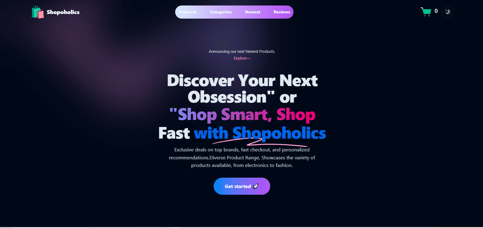 Project preview: Shopoholics – Ecommerce App for Seamless Online Shopping 🛍️🛒⚙️