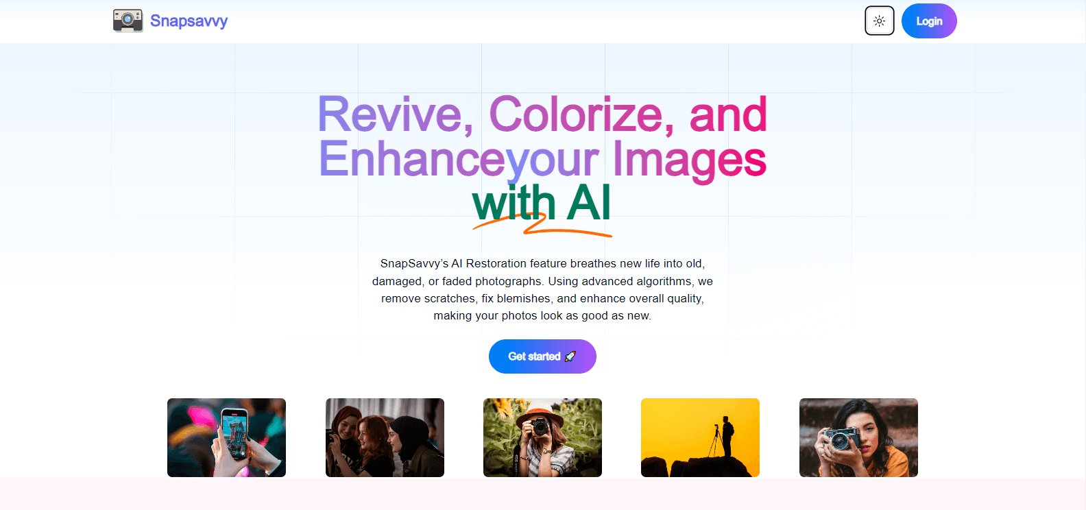 Project preview: Snapsavvy - Optimize your Photos Powered by AI 📷
